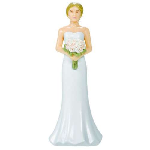 Bride with Bouquet Cake Topper - Click Image to Close